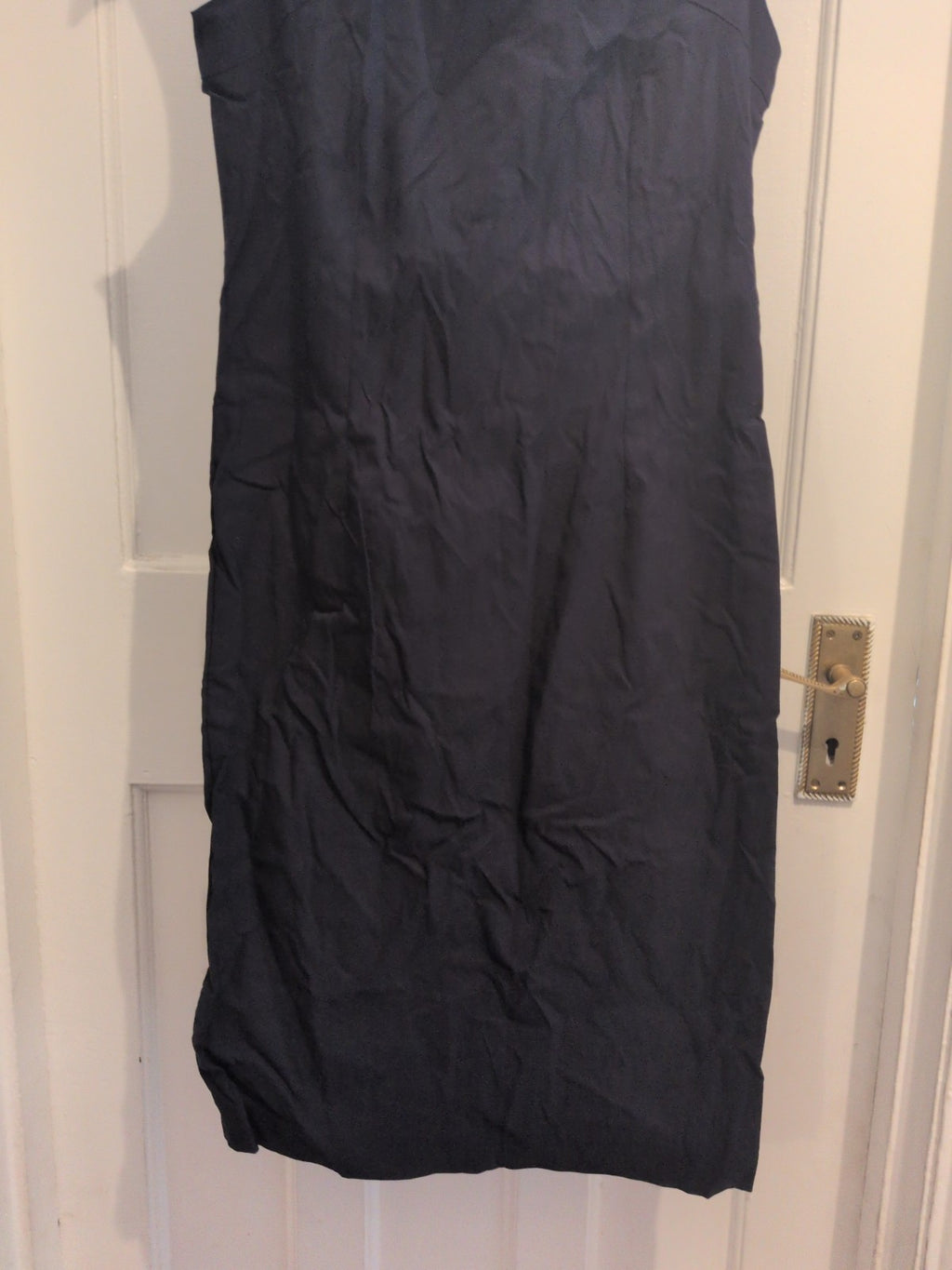 Ladies Roman Size 12 Navy/Black Sleeveless Knee Length Dress