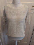Wallis Medium White Knit Short Sleeve Jumper