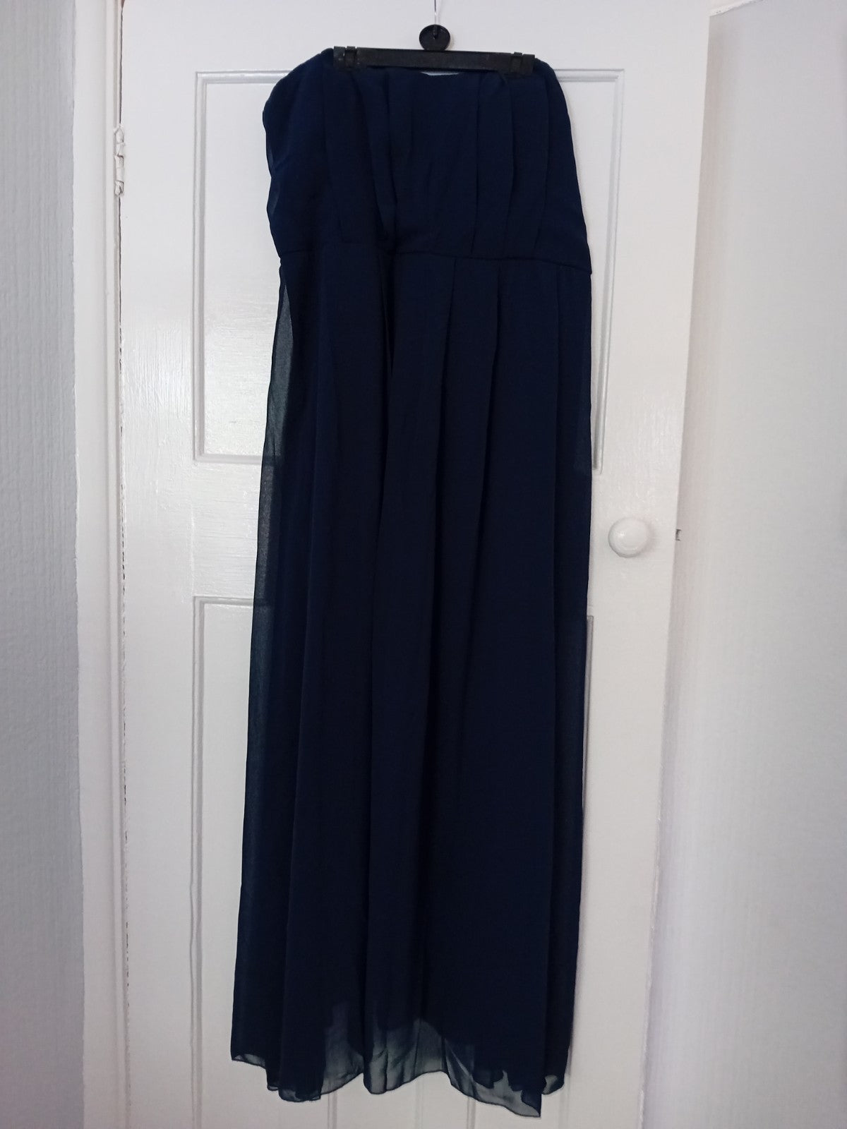 Ladies Strapless Navy Long Evening Dress Size 22 AX PARIS  free Delivery