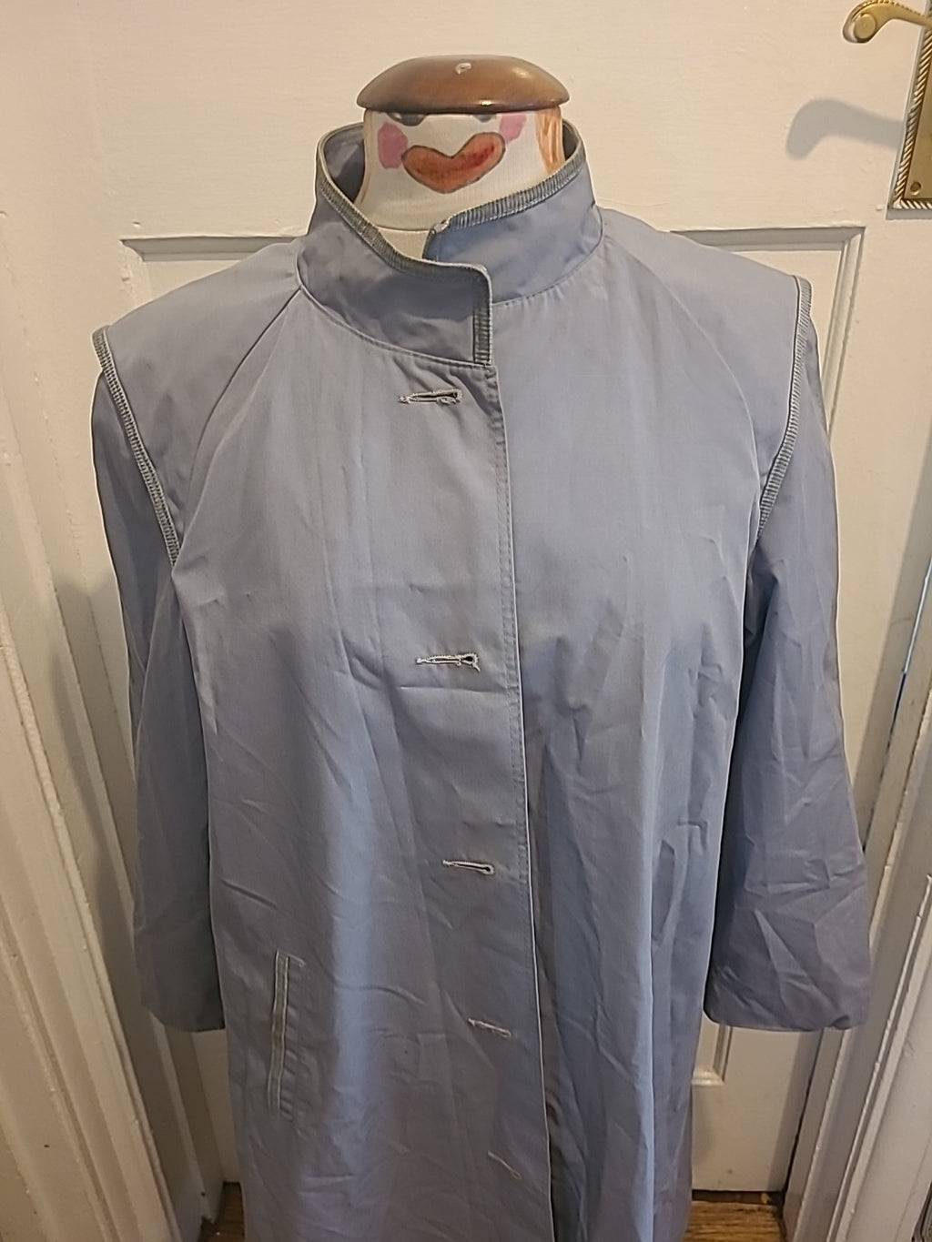 Ladies Dannimac Size 16 Blue Long Length Coat