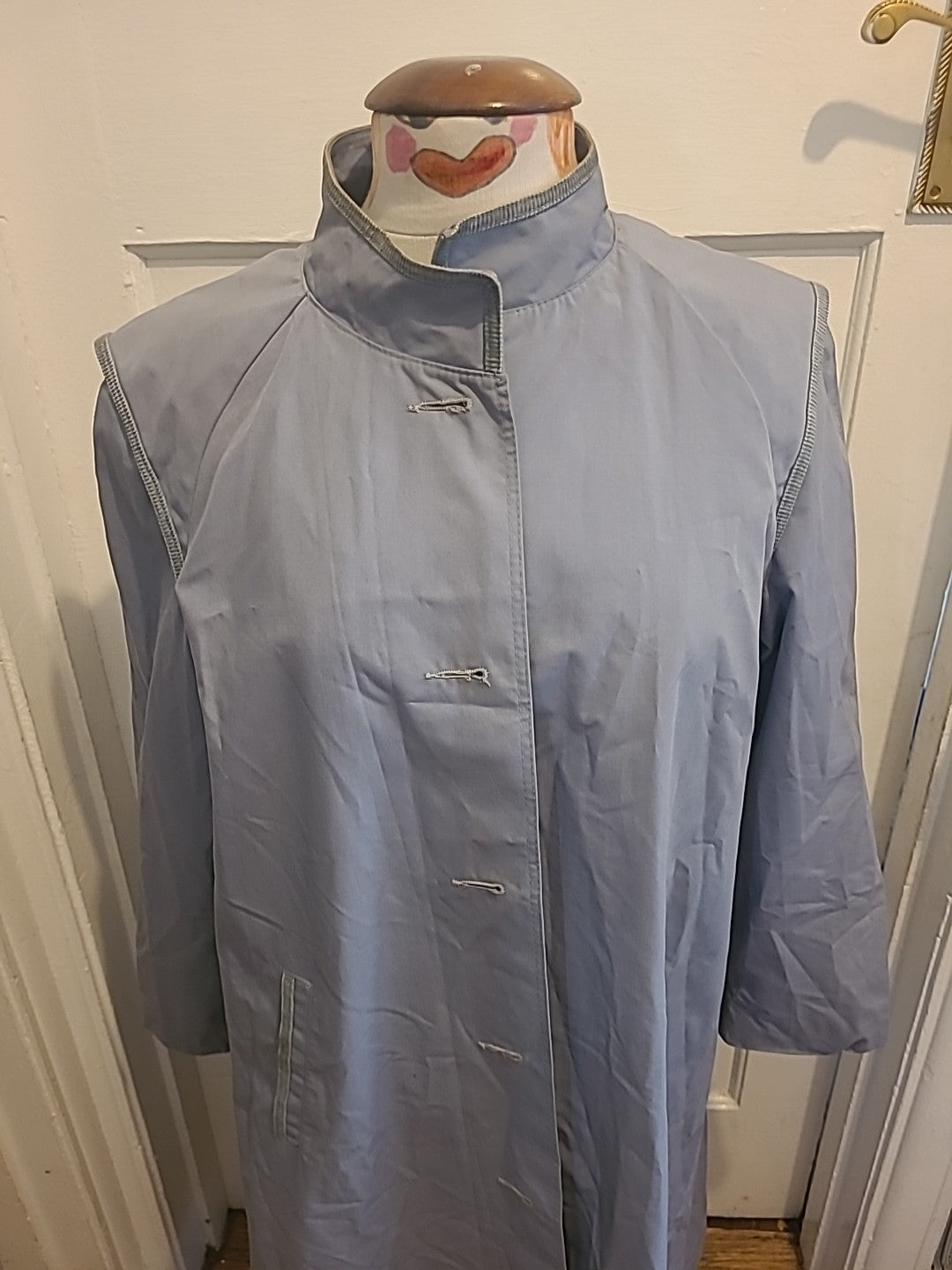 Ladies Dannimac Size 16 Blue Long Length Coat