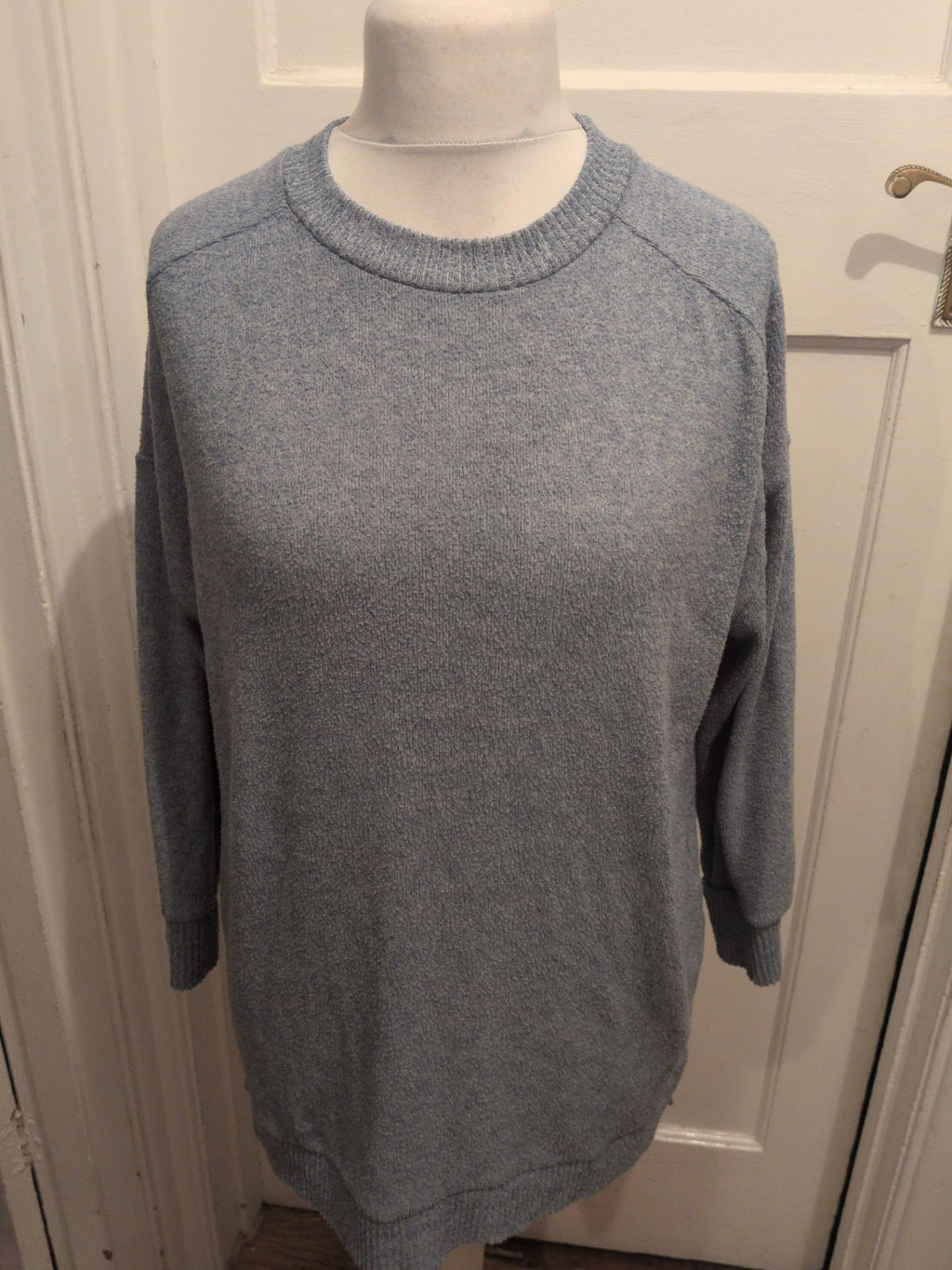 Ladies Tu Size 14 Blue Flecked Long Sleeve Pullover Jumper
