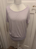 Large Lilac Short Sleeve T-shirt Round Neck