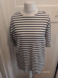 Primark Large Navy Stripe Short Sleeve T-shirt