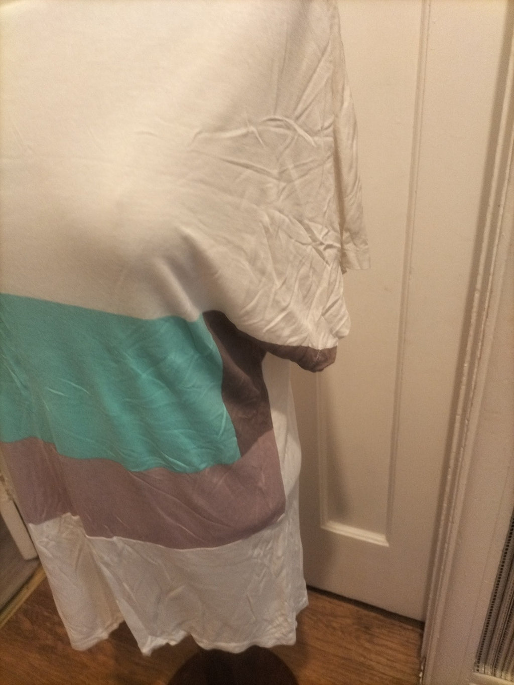 Ladies Next Size 8 Peach White Short Sleeved Tshirt