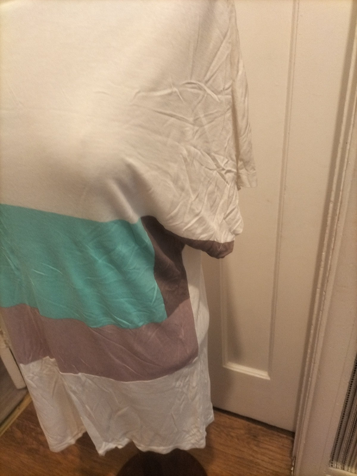 Ladies Next Size 8 Peach White Short Sleeved Tshirt