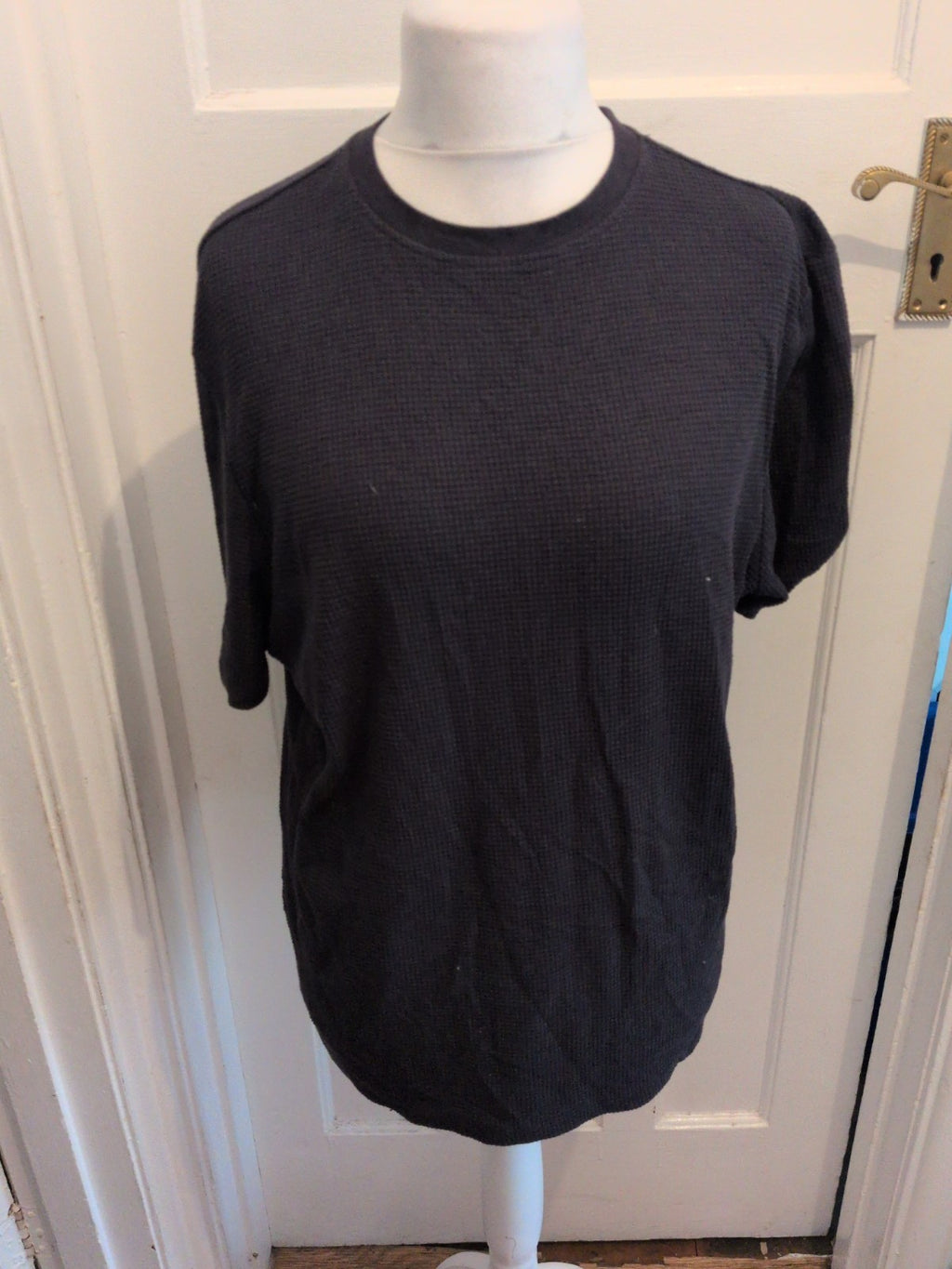Primark XL Black Texture Short Sleeve T-shirt
