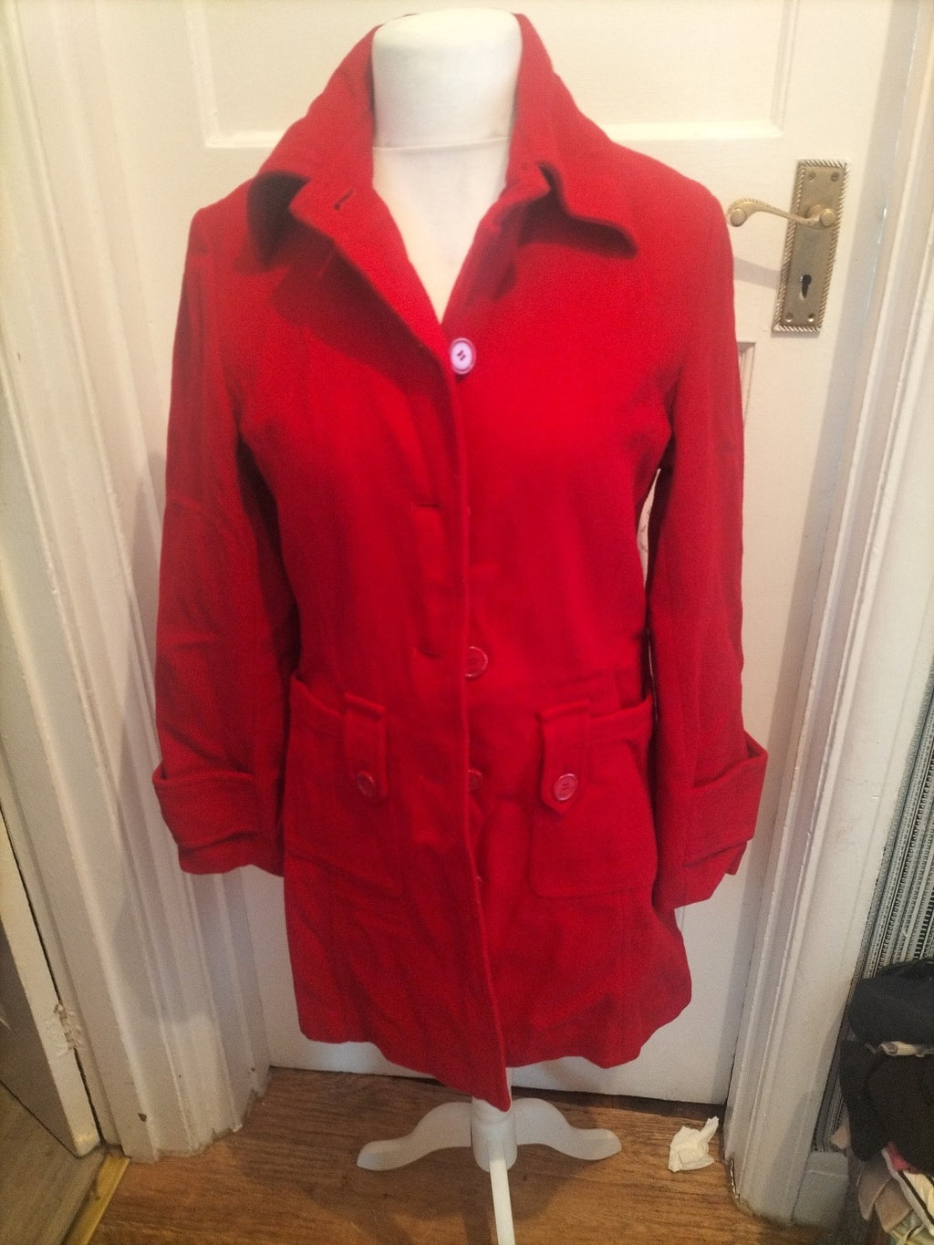 Ladies Life Time Size EU 42 Red Lined Longline Jacket