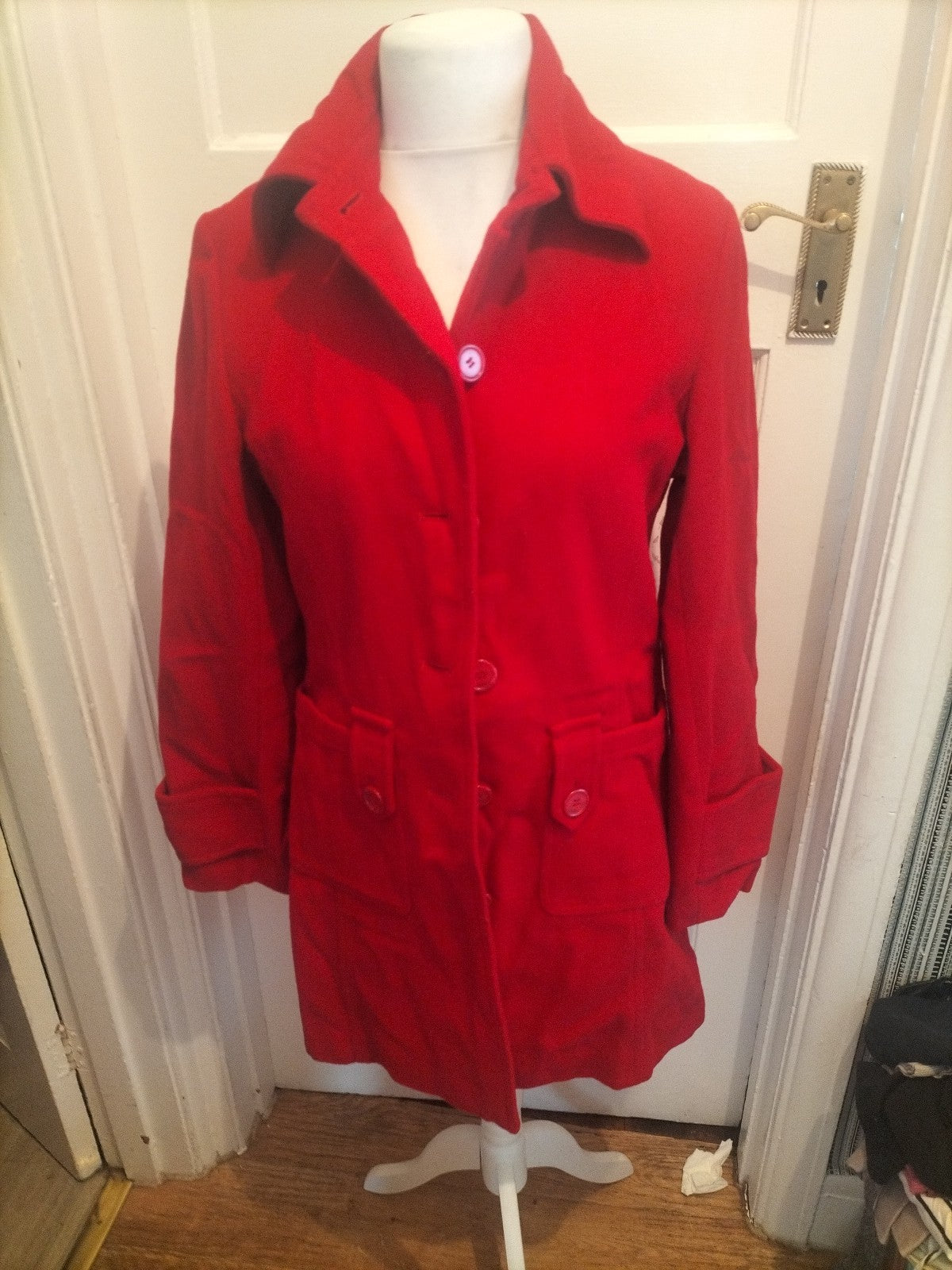 Ladies Life Time Size EU 42 Red Lined Longline Jacket