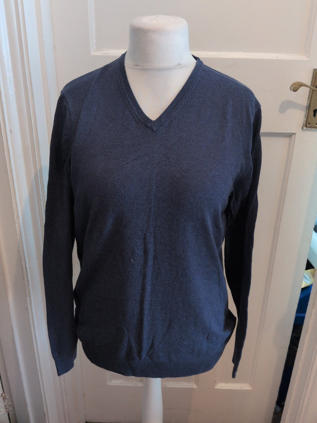 Next M Navy V Neck Jumper