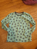 Unisex Nutmeg 11-12 Years Turquoise Star Long Sleeved Pyjama Top