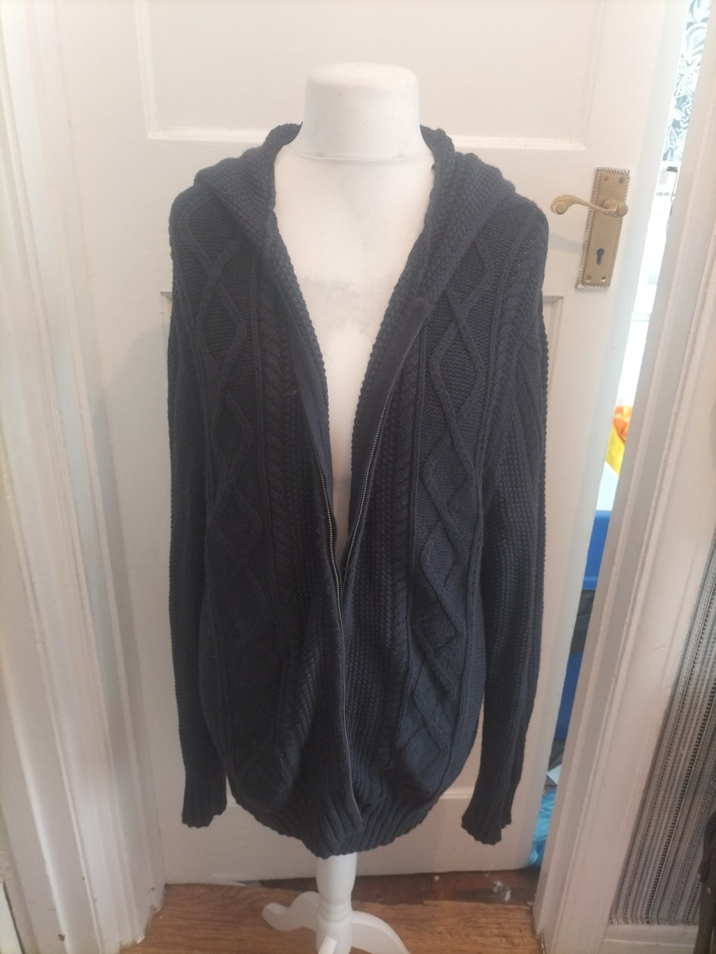 Gap XL Knit Navy Full Zip Hoodie