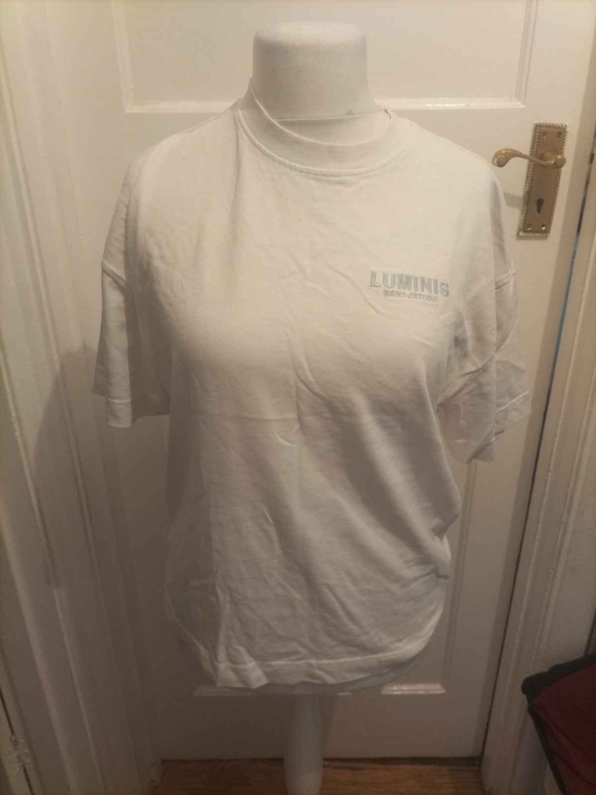 Unplanned River Island XS White Print Short Sleeve T-shirt