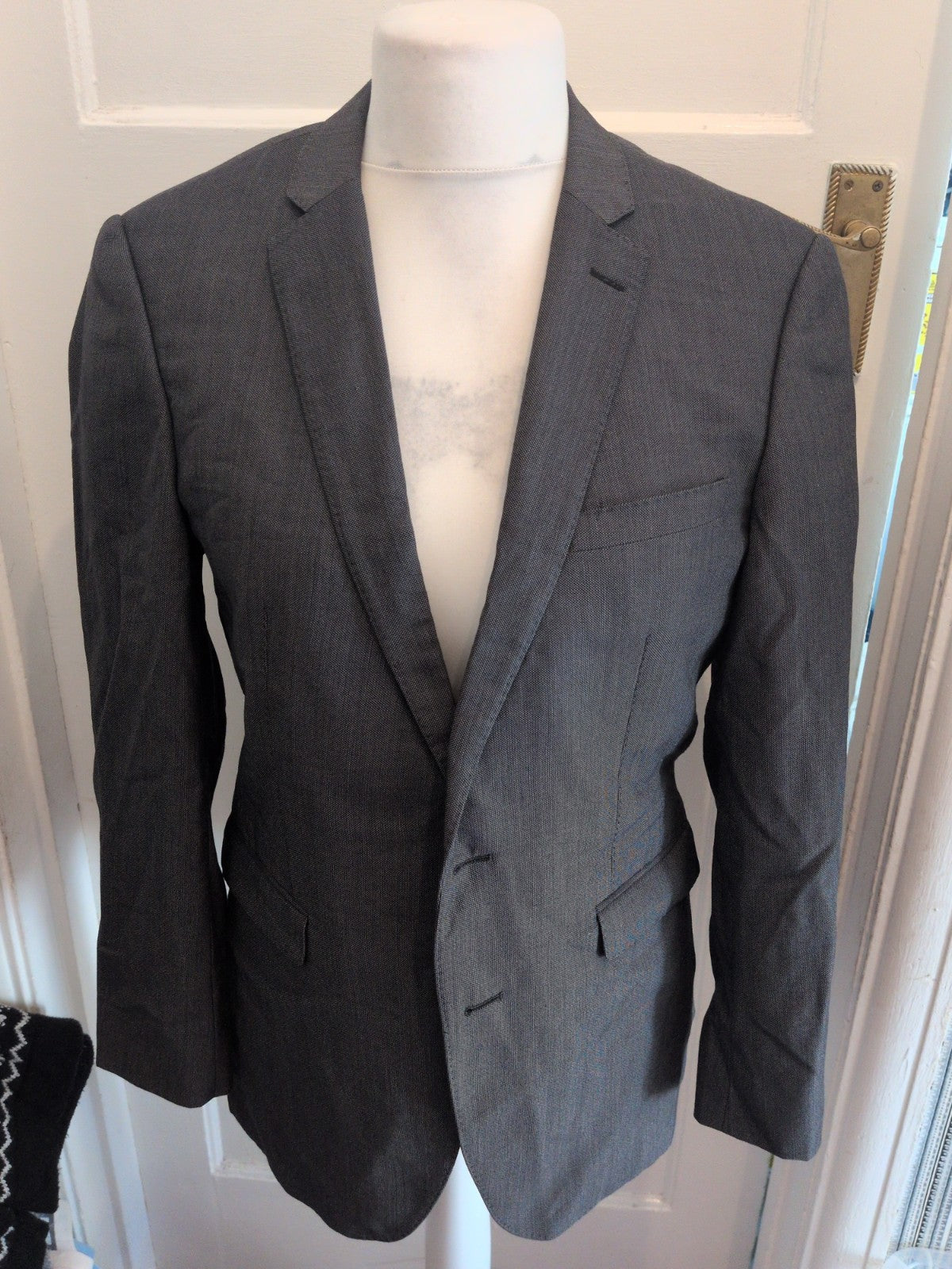 Remus Uomo 40r Slim Grey Suit Jacket