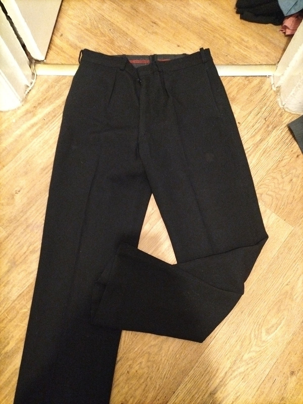 Mens Ambassador Size 34" Black Formal Trousers