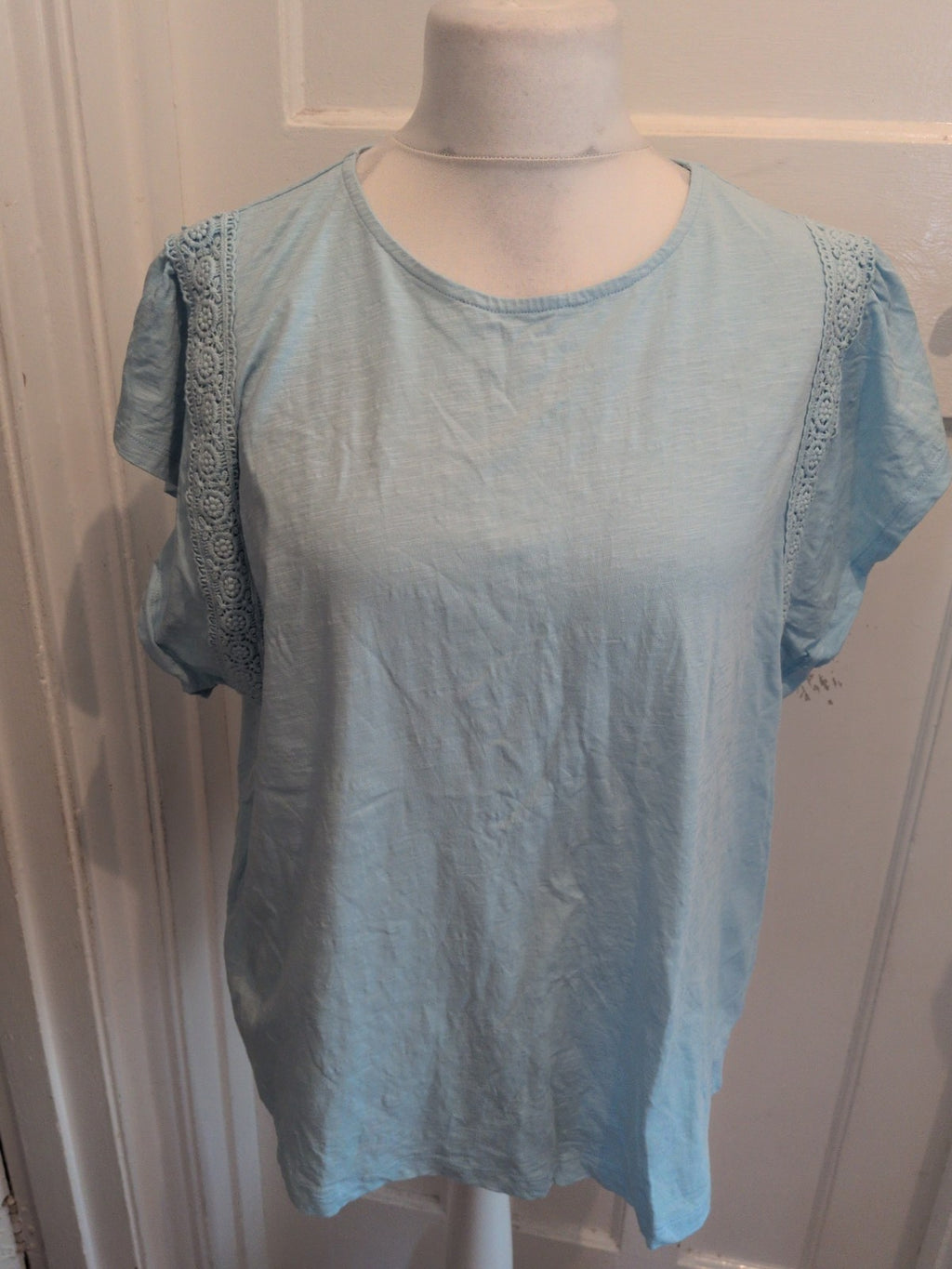 JD.Williams 24 Sky Blue Short Sleeve T-shirt Blouse