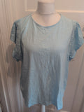 JD.Williams 24 Sky Blue Short Sleeve T-shirt Blouse