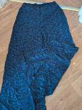 Ladies South Size 10 Navy And Black Zebra And Trees Pattern Trousers