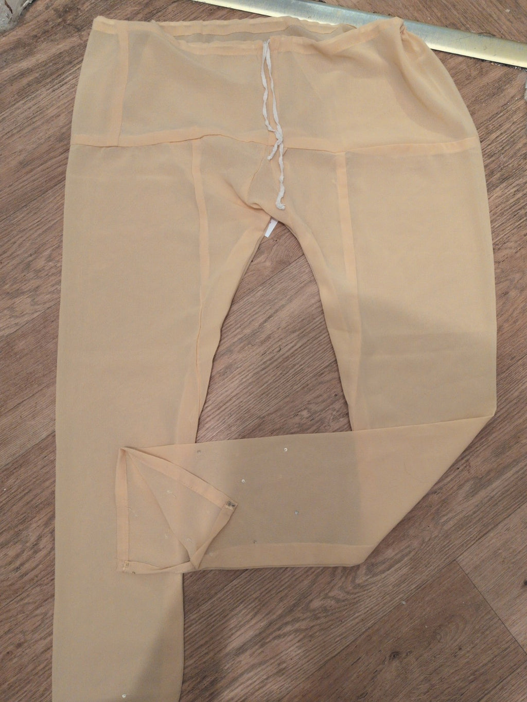 Ladies Size 2XL See Through Camel Trousers