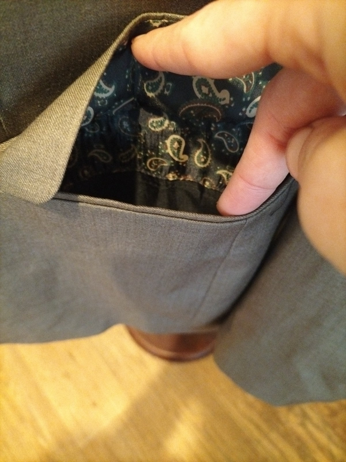 Mens Next Size Eur 42r Grey Padded Blazer