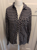 Regatta Large Navy Check Long Sleeve Shirt