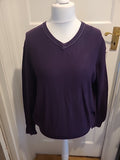 Mens Duffer Size Large Deep Purple Pullover Jumper
