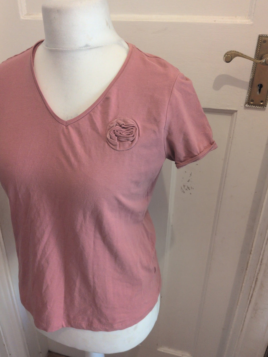 Ladies Beloved Size XL Pink Short Sleeve Pyjama Top