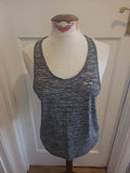 Ladies Usa Pro Size 10 Grey Fleck Racer Style Back Tshirt
