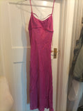 Brand New Ladies Primark Size 12 Hot Purple *silky* Sleeveless Dress