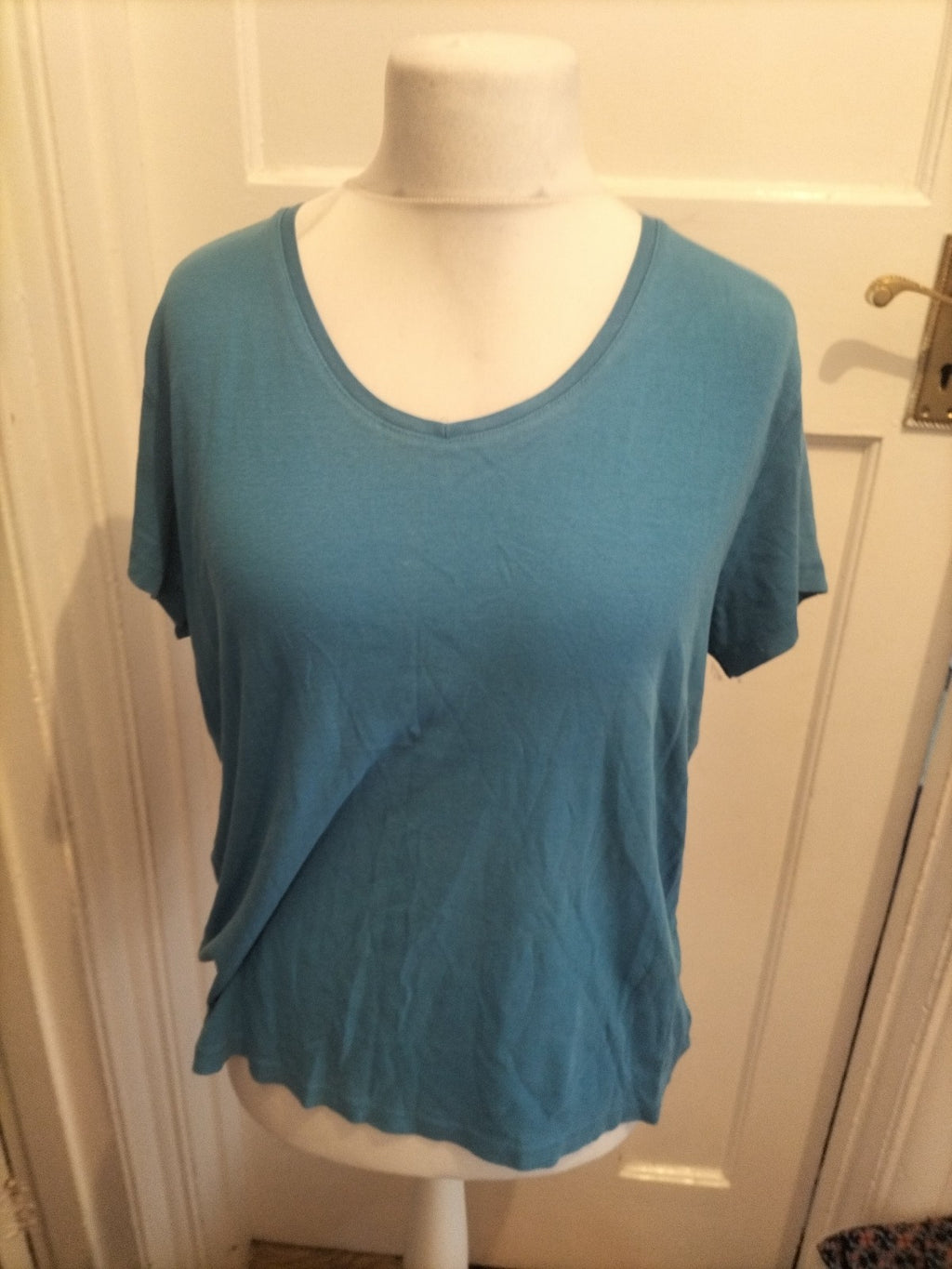 Tu 24 Blue V Neck Short Sleeve Fair trade T-shirt