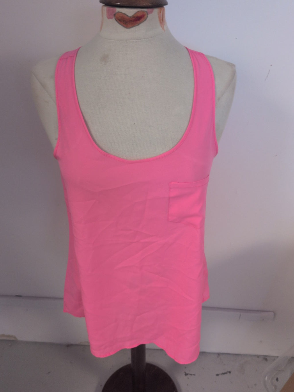 River Island 10 Pink Scoop Neck Sleeveless Top