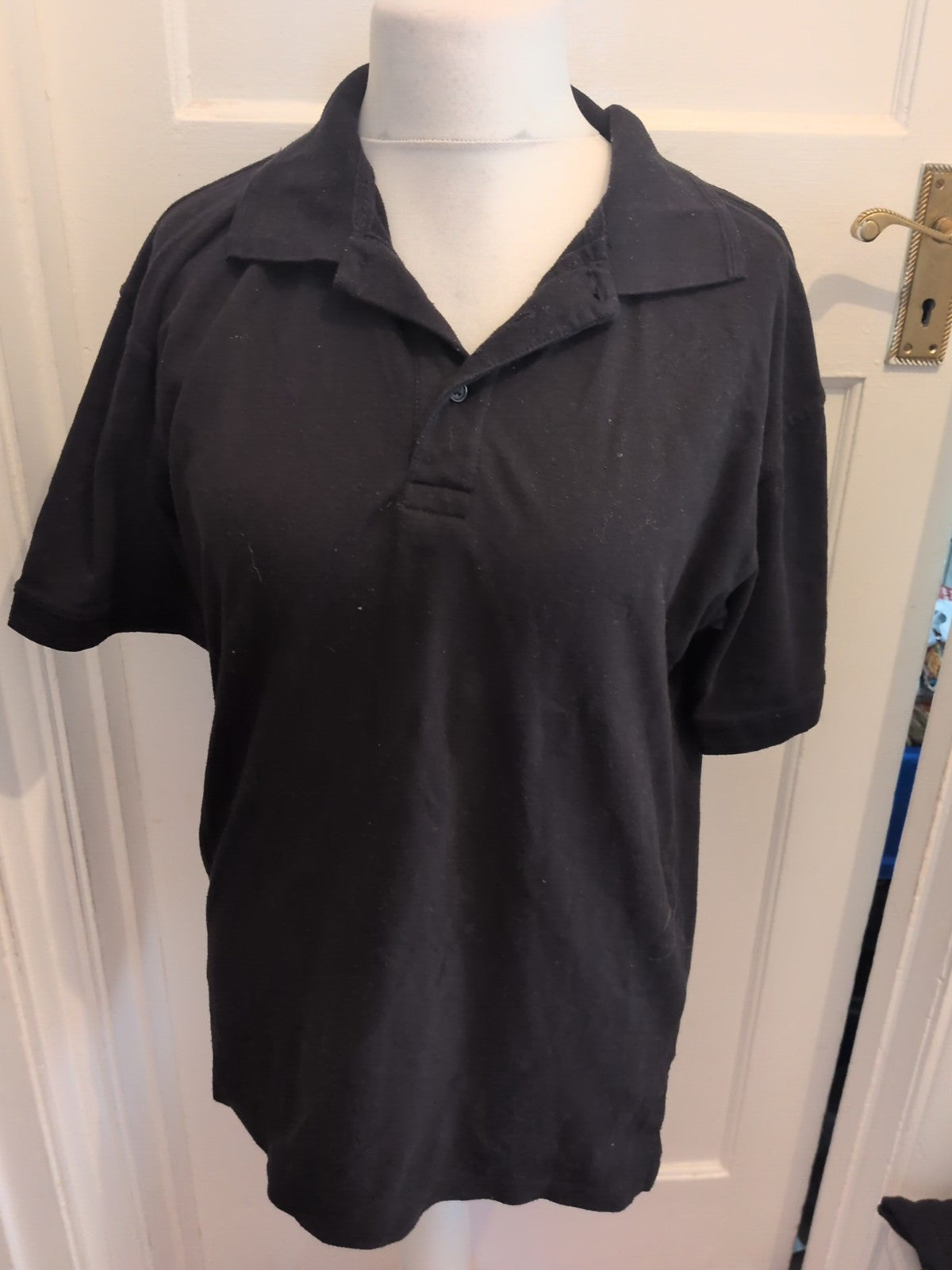 Portwest Medium(40-41) Black Short Sleeve Polo