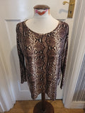 Ladies Beloved Medium Brown Beige Long Sleeved Tshirt