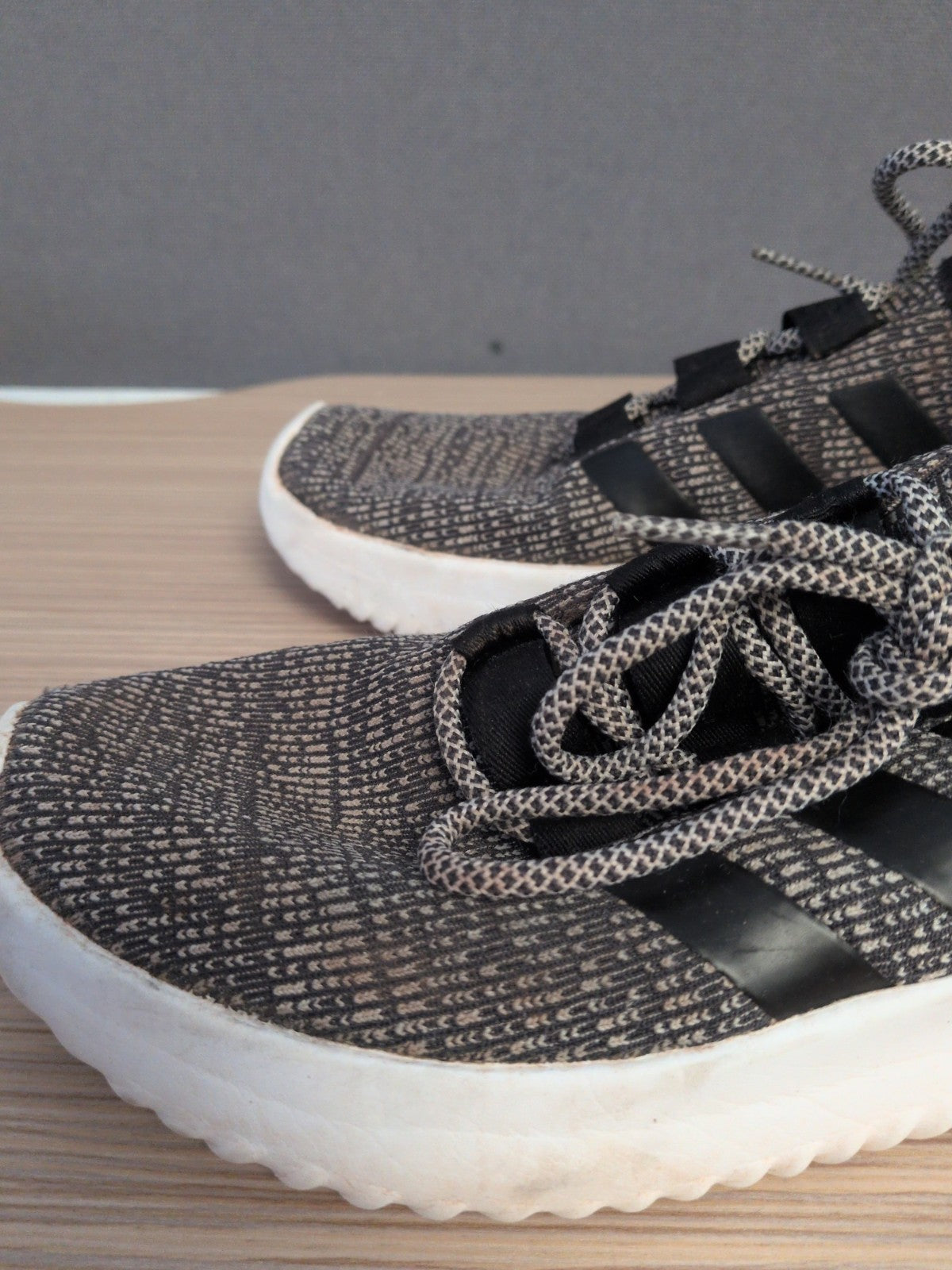 Adidas UK 5 Brown Black And White Running Trainer