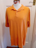 Mens St Michael Size Large Orange Short Sleeved Polo