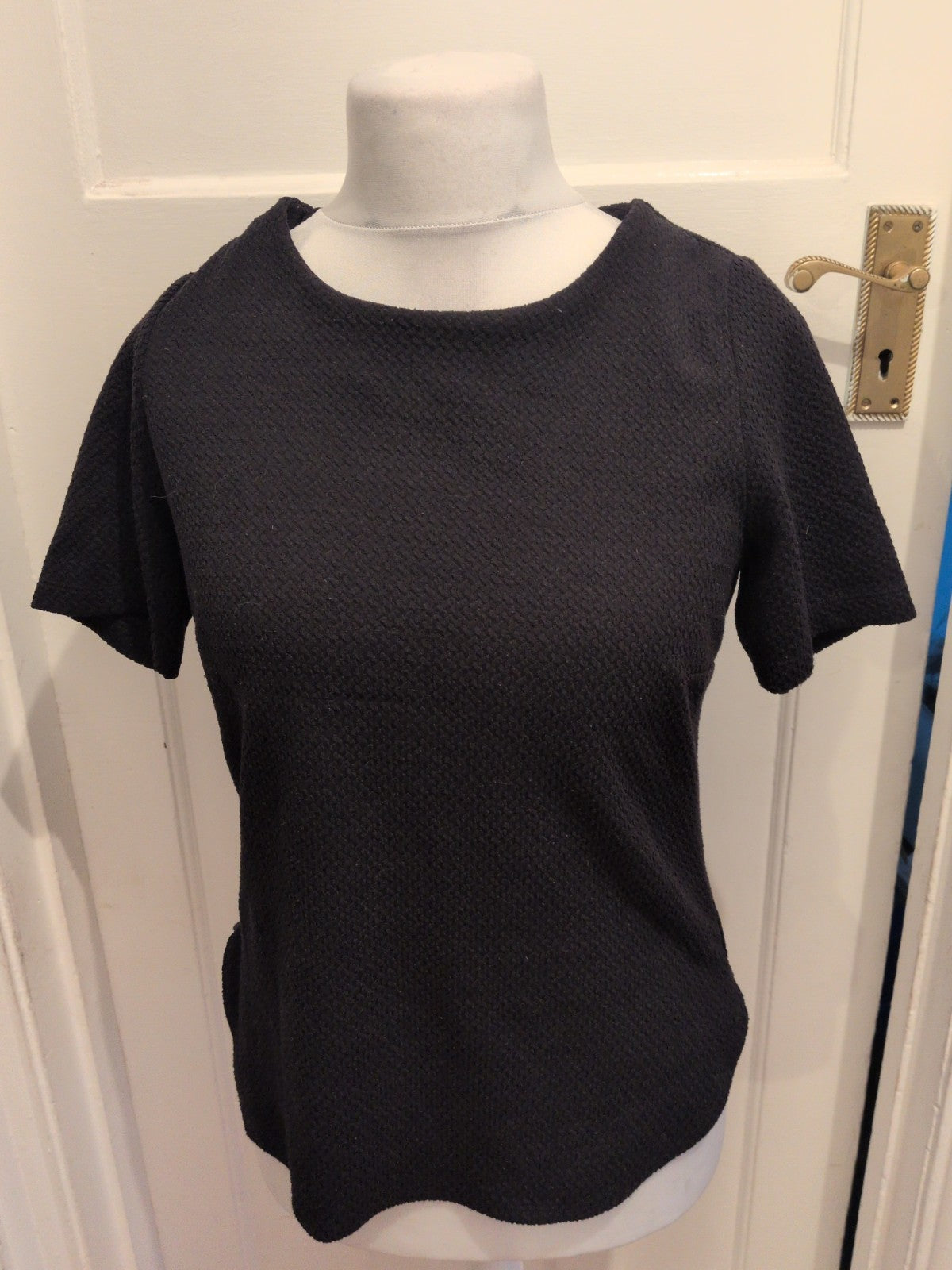 Black Short Sleeve Blouse 12 Marks And Spencer