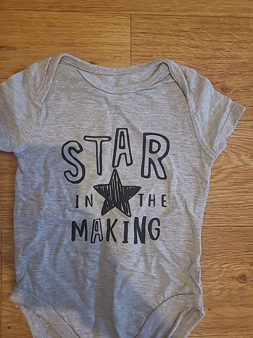 Boys Pep&Co Size 9-12 Months Grey *star* Babygrow