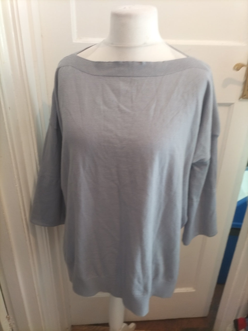 Frank Usher S/M Pale Blue Long Sleeve Jumper