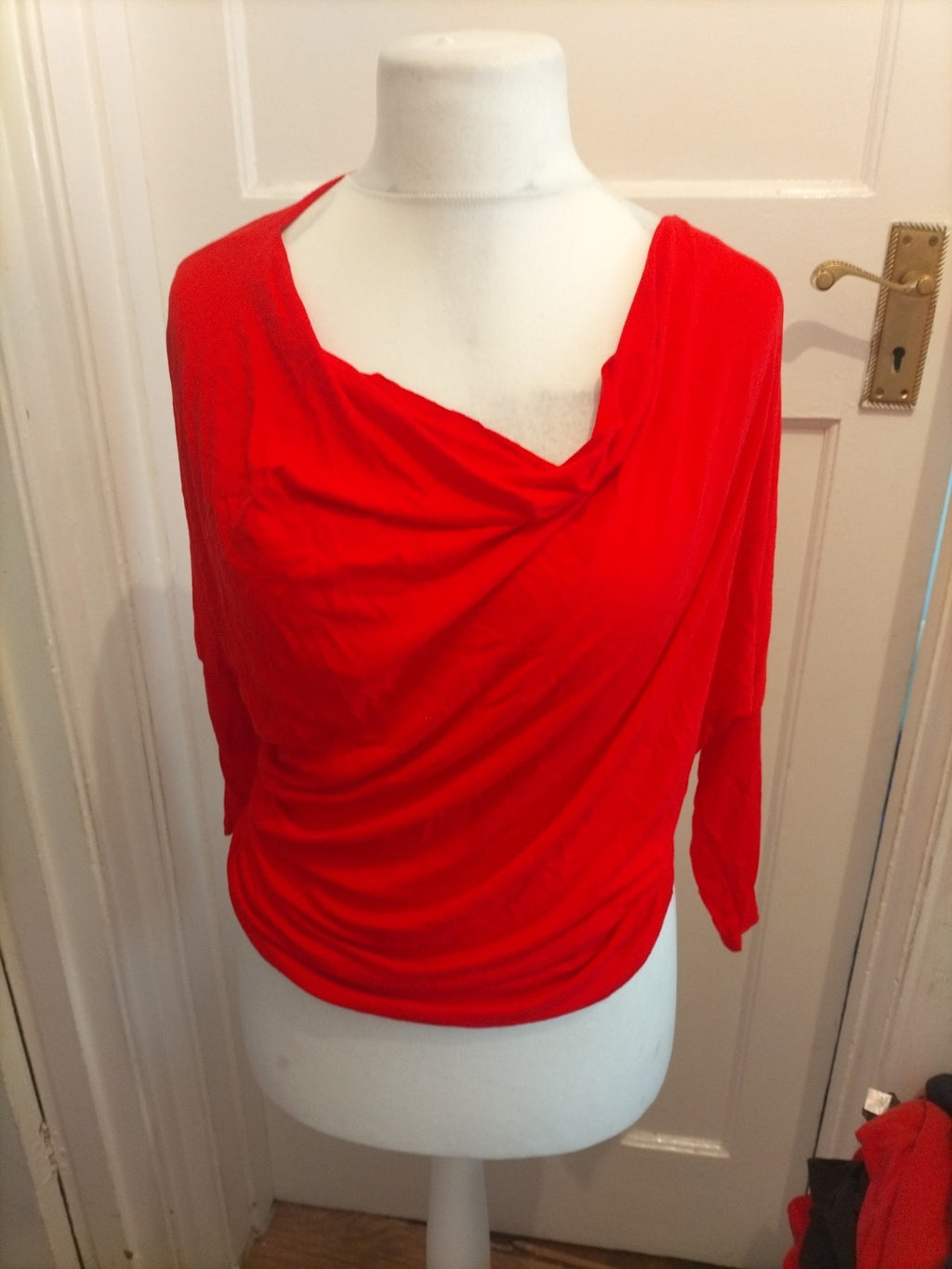 Ladies Size Large Red Half Sleeved T-shirt