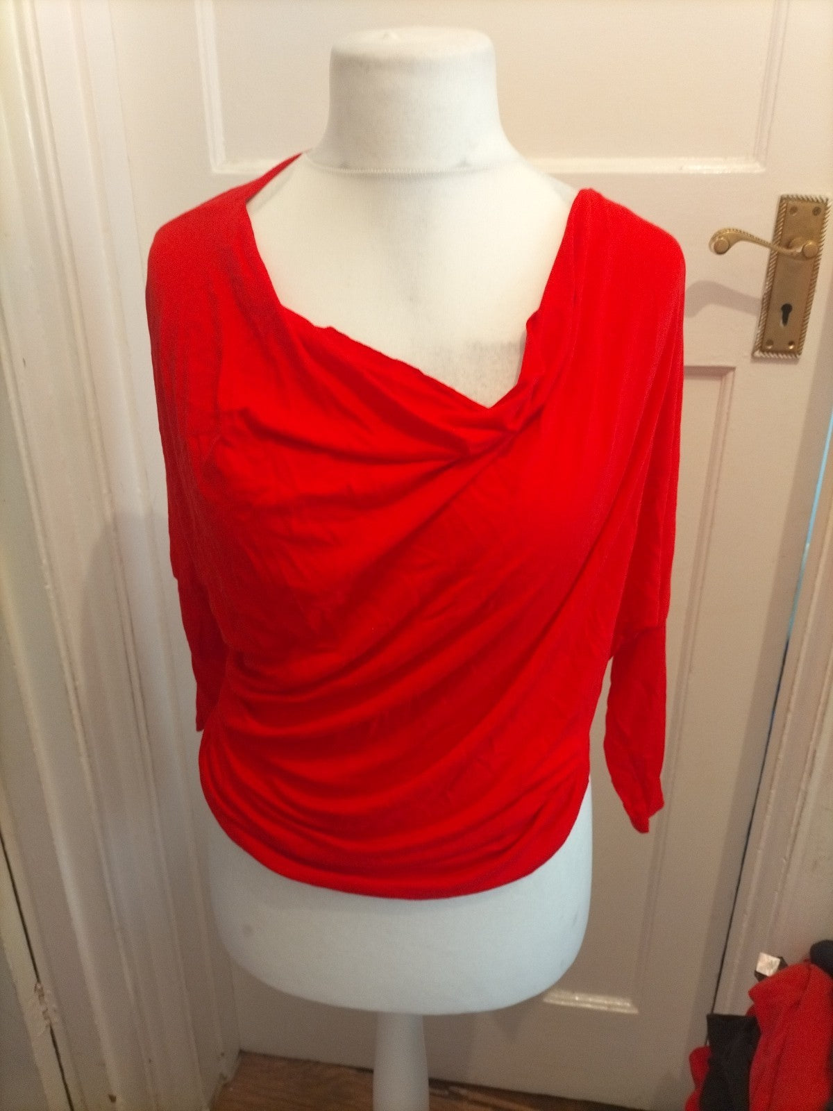 Ladies Size Large Red Half Sleeved T-shirt