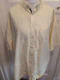 George Casual Shirting 3XL Yellow Oxford Short Sleeve Shirt