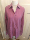 Jaeger 16 Purple And Navy Striped Shirt Long Sleeve