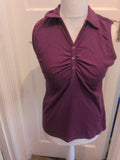 Ladies Sleeveless Top Purple Small Large Multiline Free Delivery
