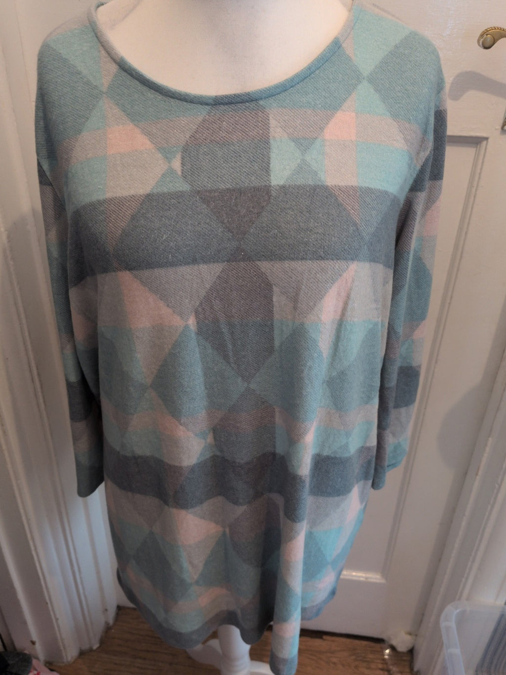 Bonmarche 20 Turquoise Teal Blue Long Sleeve Ultra Soft  Jumper