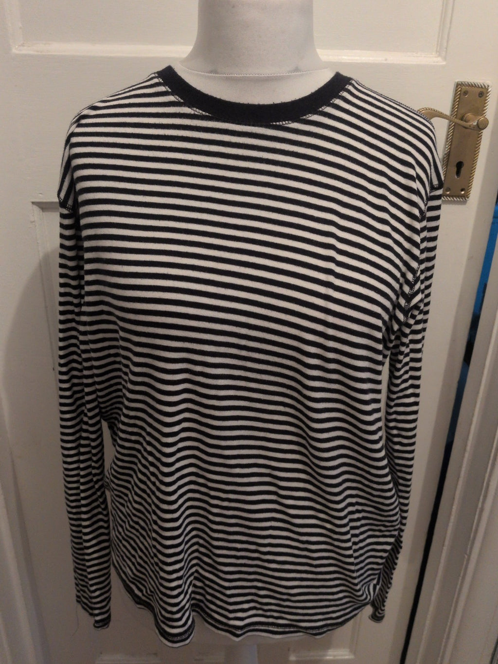 Entour Large Navy Stripe Long Sleeve Jumper