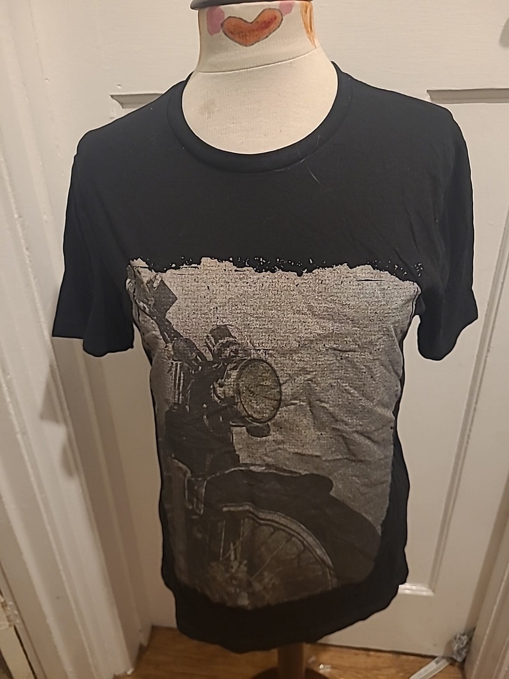 Mens Pep&Co Size Medium Black And Grey Short Sleeve T-shirt