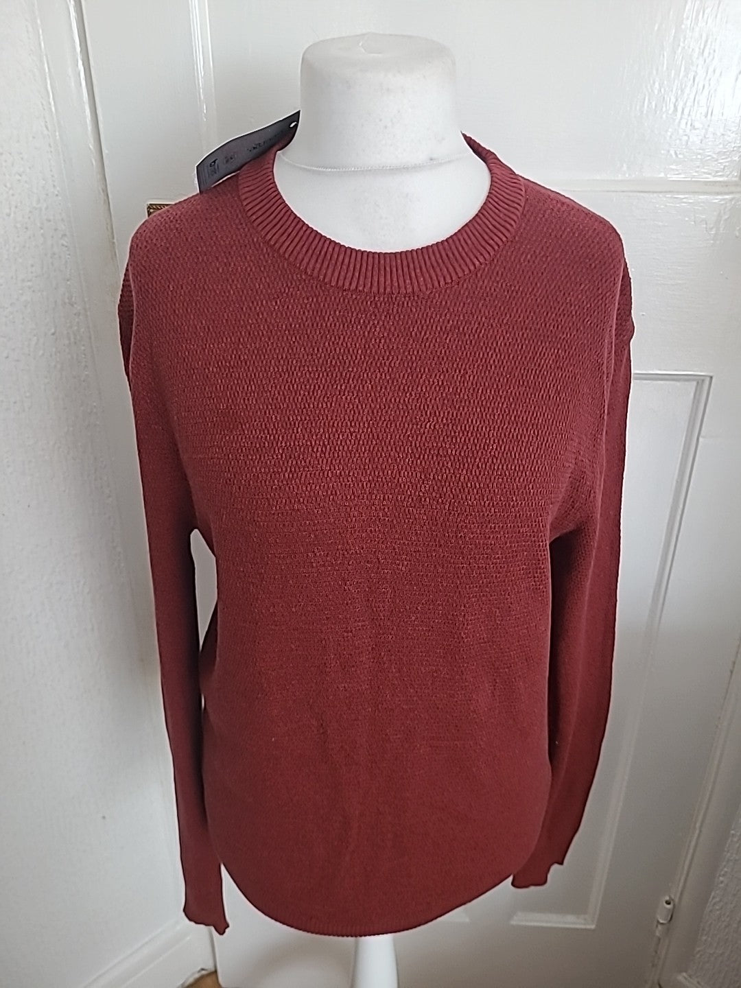 Brand New Mens George Size Medium Purple Long Sleeved Jumper