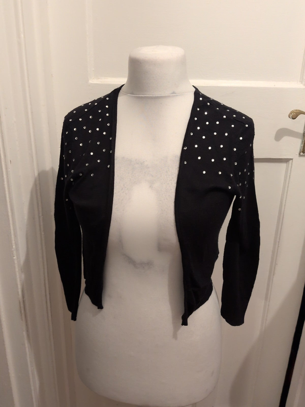 H&M Small Black Stud Diamante Blouse