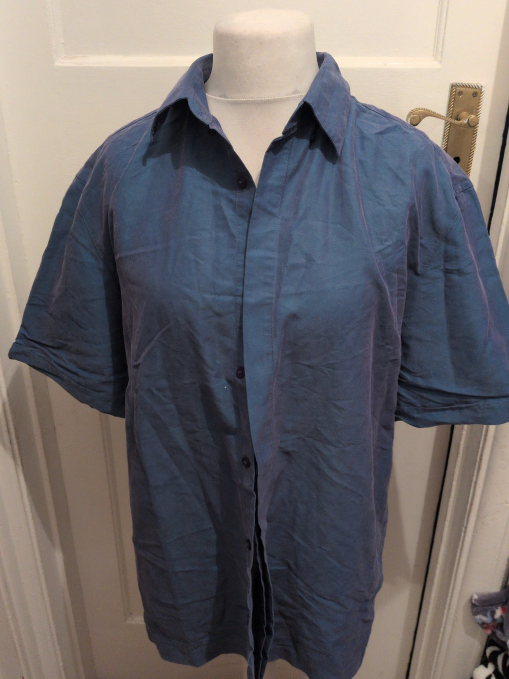 Casual Club Large Blue Soft Touch Short Sleeve Shirt