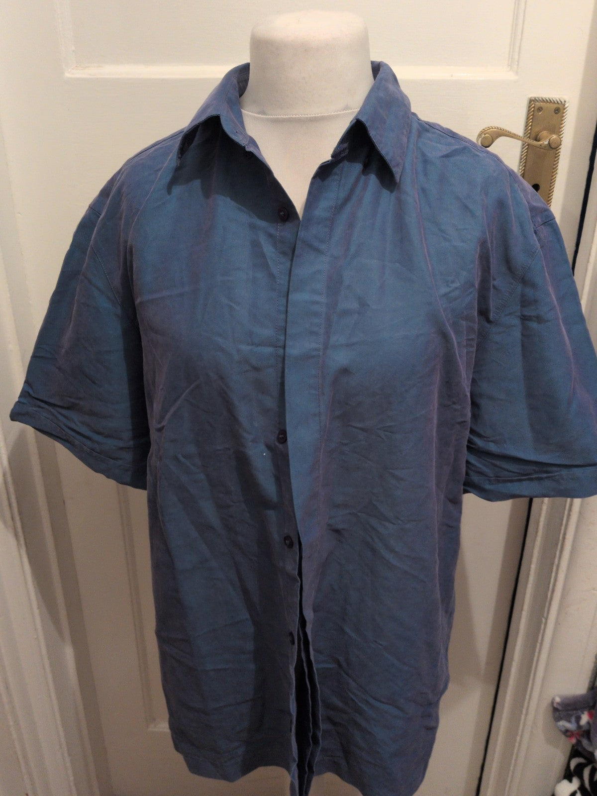 Casual Club Large Blue Soft Touch Short Sleeve Shirt